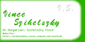 vince szihelszky business card